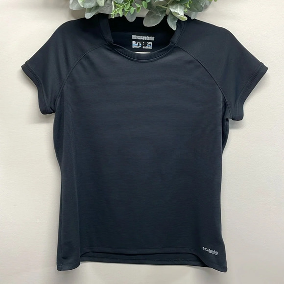 Columbia PFG Omni-Shade Sun Protection Short Sleeve Shirt Black L - Picture 1 of 10